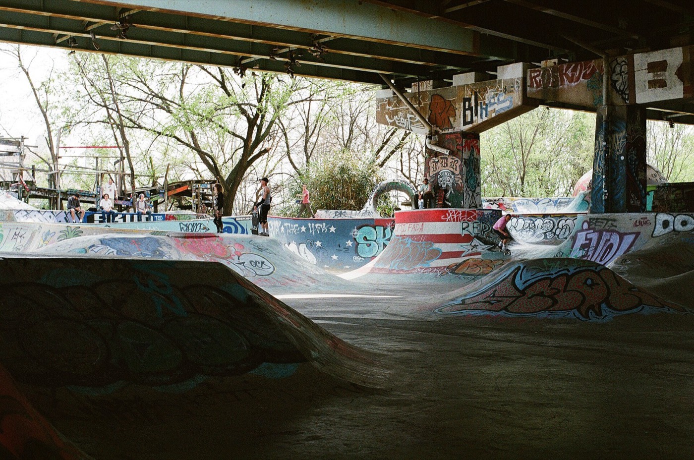 The painted bowls of FDR Skatepark in Philadelphia
