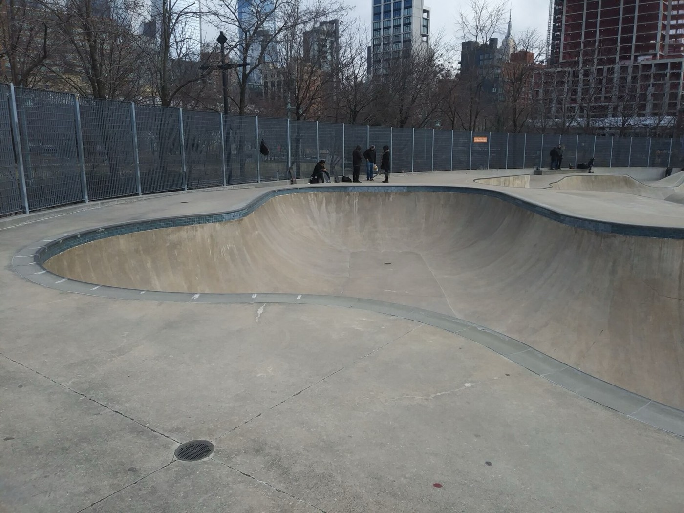 The pool at Pier 62 Skatepark in New York